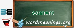 WordMeaning blackboard for sarment